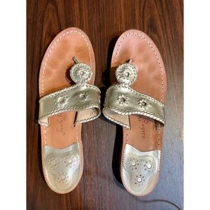 Classic Jack Rogers sandals in platinum